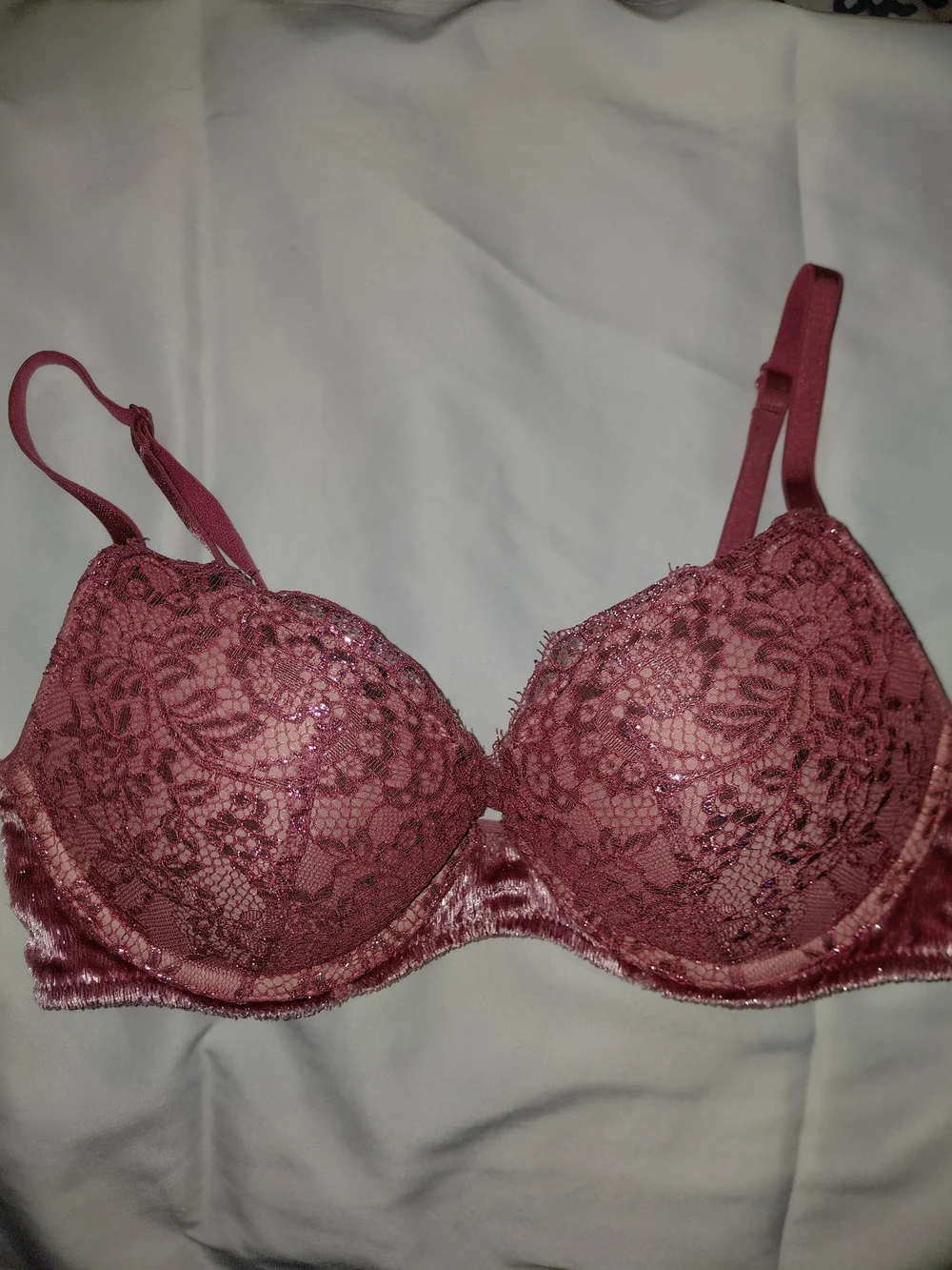 Victoria's Secret Very Sexy Lace Pushup Bra in Dusty Rose 34B
